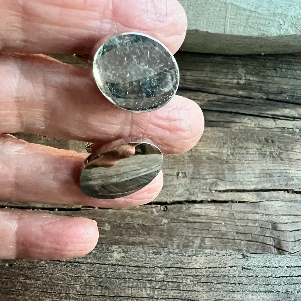 Silver Oval Cuff Links